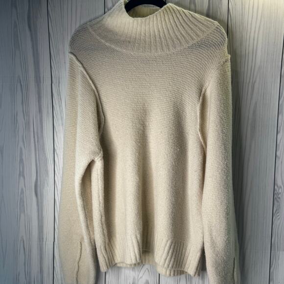 Universal Thread Sweater Women Size Large Ivory Oversize Mock Neck - Picture 1 of 7